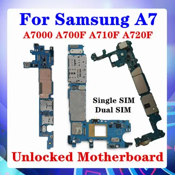Za Samsung Galaxy A7 A7000 A700F A710F A720F Motherboard Prvotne Mainboard Android OS Logiko Odbor Z Vseh Žetonov