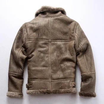 Azijske 22059 Preberite Opis! velikost super kakovosti toplo prave ovce usnjeno jakno mens pozimi shearling krzno plašč