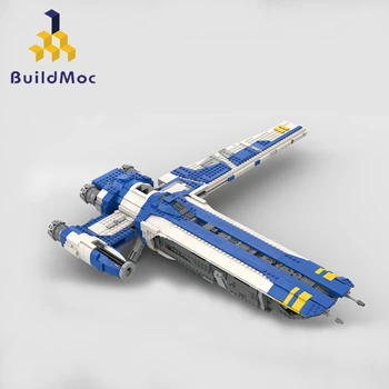 BuildMoc Tehnika Prostor Borec Bogomolke Vesoljsko Ladjo, Ladjo Letalstva Otrok Diy Igrača Gradnik Ustvarjalca Model Novo Leto Darilo