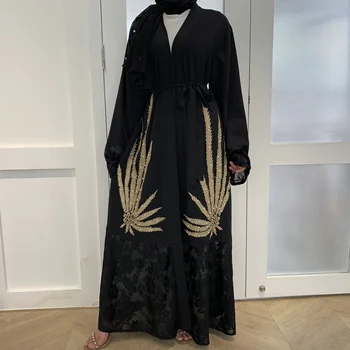 2020 Najnovejše Muslimanskih Moda Elegantno Abaya Dubaj Velikost Bližnjem Vzhodu, Islamski Turčija Modni Ženski Wear Zlati Tisk