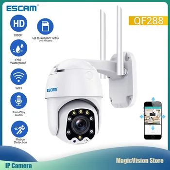 ESCAM QF288 1080P Pan/Tilt/8X Zoom AI Humanoid odkrivanje Cloud Storage Nepremočljiva WiFi IP Kamera z dvosmerno Avdio