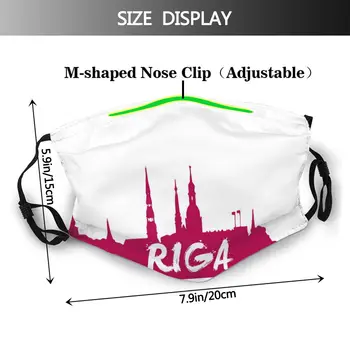 Riga Latvija Geografija Masko Ženske Večkratno uporabo Anti Meglica Proti Prahu Respirator Maske z Filtri