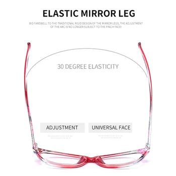 YOOSKE Modni Tisk, Branje Očala Ženske Ultralahkih Proti Utrujenosti Očala Daljnovidnost Recept Očala +1.5 +4.0