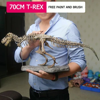 70 cm 4D DIY big T-rex dinozaver fosilnih okostje simulacija modela otrok puzzle igrača darilo za Biologijo Izobraževanje dekoracijo