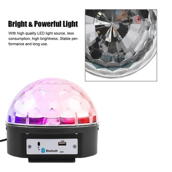 LED Fazi Light Crystal Magic Ball Svetlobe LED Glasba Svetlo Pisane Pametnih Prenosnih MP3, Bluetooth 4.0 Zvočnik Dj Oprema