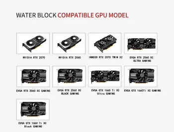 BARROW, Vodni Blok uporabite za NVIDIA RTX2070 Ustanovitelji Edition/Referenčna Izdaja/EVGA 2060/GTX1660Ti Polno Kritje GPU sklop D-RGB 3PIN