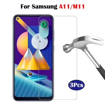 3Pcs Zaščitno Steklo Za Samsung A11 M11 Kaljeno Steklo Screen Protector Protection Film Na Samsun A/M 11 11 Galaxya11 Verre