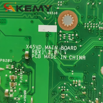 Akemy Za ASUS X45C Laotop Mainboard X45C X45VD X45V X45 Matično ploščo s i3 procesor + 4GB RAM