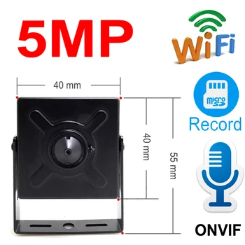 JIENUO 5MP MINI IP Kamera, Wifi 32 g 16 g 64 G HD Audio Brezžični Cctv Varnosti High Definition IPCam Nadzor Onvif Doma Fotoaparat