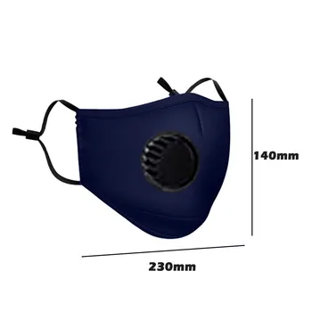 2PCS +50 Filtri Črno Masko Z izpušni ventil Stroj za enkratno uporabo na Prostem PM2.5 Bombaž Masko, Ki Je Primerna Za Ženske In Moške