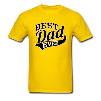Najboljši Oče Kdaj Tees za Moške Top majice po Meri Majica Nove, ki Prihajajo Črni Tshirt Crewneck Formalnih Obleke, Bombažne Tkanine, Jopice