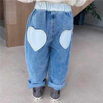 2020 Nova Dekleta Fantje Jeans Dolge Hlače Jeseni bombaž Moda Otroci Hlače