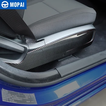 MOPAI Ogljikovih Vlaken Nalepke Avto Spredaj Sedežu Prilagoditev Dekoracijo Plošča Pokrov za Dodge Charger+ Dodatki