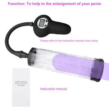 Digitalni Prikazovalnik Samodejni Penis Širitve Črpalka Proextender Vakuumske Penis v Erekciji Uresničevanje Sesalna Penis Razširi Sex Igrača za Moške
