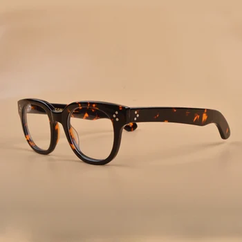 Novo Johnny Depp Očala Moški Ženske Optičnih Očal Okvir, blagovno Znamko, design Računalnik Pregleden Eyeglass Acetat Letnik Q321-2