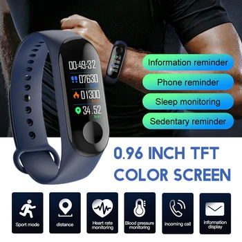 M3 Smartband Fitnes tracker zapestnica Pametna Zapestnica Krvnega Tlaka, Srčnega utripa Smart band Manšeta smart pasu Za moške