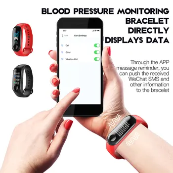M3 Smartband Fitnes tracker zapestnica Pametna Zapestnica Krvnega Tlaka, Srčnega utripa Smart band Manšeta smart pasu Za moške