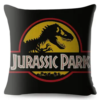 Jurassic Park, Dinozaver Tiskanja Blazino Kritje 45*45 cm Blazine Pokrov Bombaž Perilo Vrgel Blazine Primerih Kavč Doma Dekor zapnite