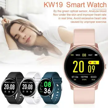 KW19 Šport Nepremočljiva Pametno Gledati Za Moške, Ženske Večnamensko Pametna Zapestnica Srčnega utripa Smartwatch Bluetooth Watch