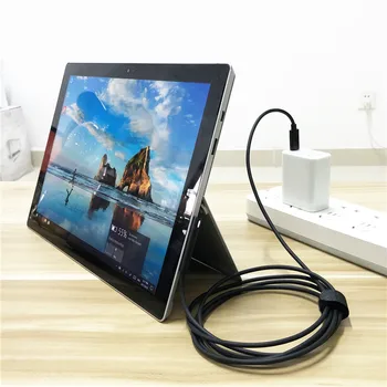 USB Tip-C na Površini Priključite napajalni Kabel za Surface Pro 3 4 5 6 Gredo Book1 Book2 Laptop 15V USB PD Polnjenje