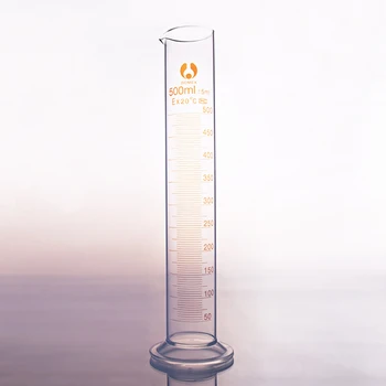 Visoko borosilicate stekla merilni valj,s Prostornino 500 ml,Progresivno Steklo Laboratorij Valj