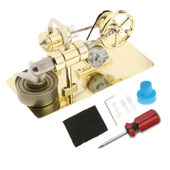 Kovinski Mini Parna Stirling Motor Motor Generator Model DIY Znanost Igrača