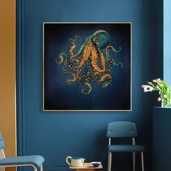 Meduze Hobotnice, Lignji Povzetek Plakatov in Fotografij Wall Art Platno Slikarstvo Ocean Živali Stenske Slike Za Dnevni Sobi Doma Dekor