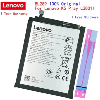 Original Lenovo BL289 3030mAh Baterije BL289 za Lenovo K5 Igrajo L38011 Mobilni Telefon Baterije