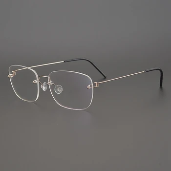 Danski Kraljevi Titana Ultralahkih brez okvirjev Kvadratnih Očala Moških in Žensk Recept Kratkovidnost Branje Optičnih Očal Okvir