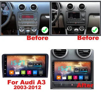 Avto radio za Audi A3 RS3 S3 2003 2012 android autoradio GPS navigacijski DVD multimedijski predvajalnik, coche avdio avto stereo atoto BT