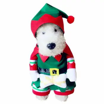 KKWL Pes Določa hišni Ljubljenčki spremenila V Kostume, Smešno Stoji Z Božič Elf Princ Dekoracijo Oblačila Obleko Smešno Obleko Stoji