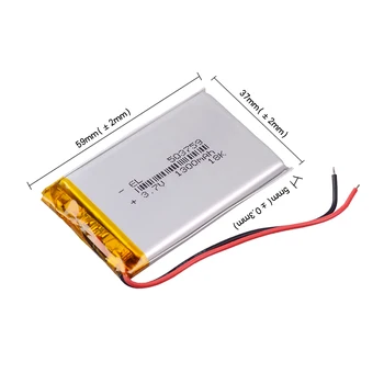 503759 3,7 V 1300mAh Polnilne li Polymer Li-ionska Baterija Za DVR Mp4 PAD DIY bluetooth Vedio mobilne GPS navigator 053759