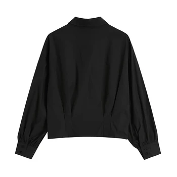 Ženske Črna Gothic Majica Jeseni Dolg Rokav Oversize 2021 Pomlad Moda Ulične Letnik Harajuku Black Goti Bluzo Vrhovi