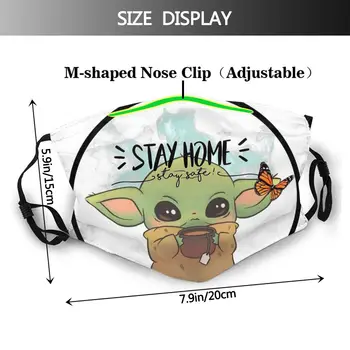 Bivanje Doma Non-Enkratno Usta Masko Baby Yoda Mandalorian Star Wars Anti Meglica Maske Z Filtri Za Zaščito Respirator