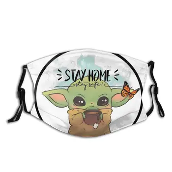 Bivanje Doma Non-Enkratno Usta Masko Baby Yoda Mandalorian Star Wars Anti Meglica Maske Z Filtri Za Zaščito Respirator