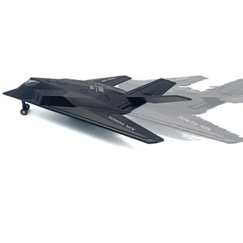 Vojaški Model Igrače F117 F-117 stealth fighter Nighthawk Borec Diecast Kovinski Model Igrača Potegnite Nazaj Za Otroke Darila, Zbiranje