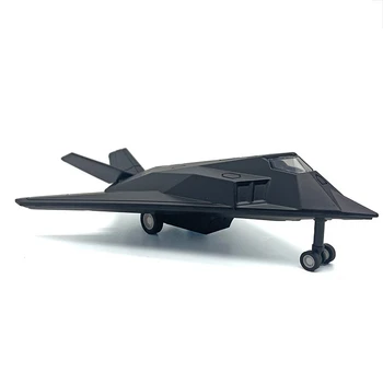Vojaški Model Igrače F117 F-117 stealth fighter Nighthawk Borec Diecast Kovinski Model Igrača Potegnite Nazaj Za Otroke Darila, Zbiranje