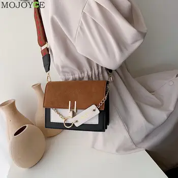 Nove Torbe za Ženske Modni dodatki Ultra Ogenj Retro Široko naramnico Messenger Bag Torbici Preprost Stil Crossbody Vrečke