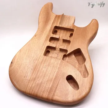 Težko rep okoume lesa ST električna kitara telo nedokončane obrtniški kitara sod električna kitara dele telesa