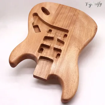 Težko rep okoume lesa ST električna kitara telo nedokončane obrtniški kitara sod električna kitara dele telesa