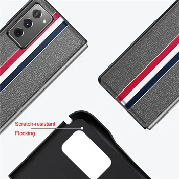 Shockproof Lupini Zaščitni ovitek za Samsung Galaxy Ž Fold2 5G Telefon Pravega Usnja Polno Kritje Protector za Galaxy Ž Fold2 5G