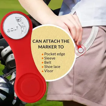 Duševno Klobuk Gume Golf Žogo Marker Magnetni Golf Klobuk Posnetek Dodatki za Golf 5 Barv za Svojo Izbiro, Paket 5