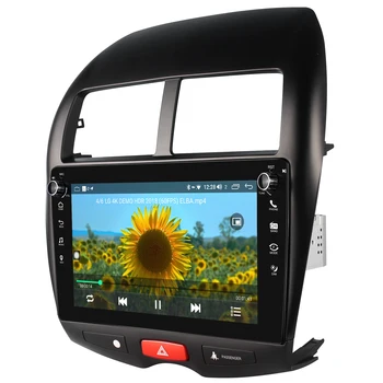 9-palčni zaslon IPS avto radio, video predvajalnik, Android 8.1 GPS Navigacijska pomoč (pogled od zadaj kamero/DVR Za Mitsubishi ASX 2010-2016