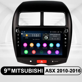 9-palčni zaslon IPS avto radio, video predvajalnik, Android 8.1 GPS Navigacijska pomoč (pogled od zadaj kamero/DVR Za Mitsubishi ASX 2010-2016