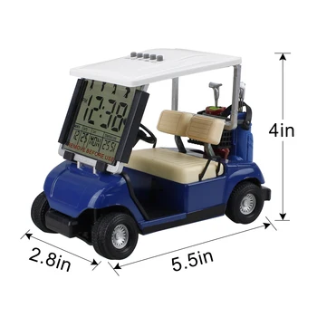 KOFULL Mini Golf Voziček Ura Namizna Dekoracija Novost Darilo Nastavite LCD Zaslon Koledar