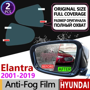 Za Hyundai Elantra 2001~2019 XD HD MD OGLAS Avante i30 Polno Kritje Anti Meglo Film Rearview Mirror Pribor 2007 2009 2017