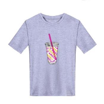 2020 Modi Nove Charli D'Amelio Otroci T-shirt Kratek Rokav Poletje Girly Ulične Otroci T Shirt Tiskanje Pokal Dekle, Belo Priložnostne Vrh