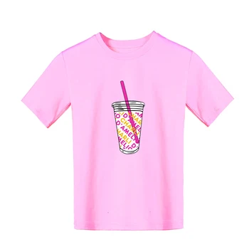 2020 Modi Nove Charli D'Amelio Otroci T-shirt Kratek Rokav Poletje Girly Ulične Otroci T Shirt Tiskanje Pokal Dekle, Belo Priložnostne Vrh