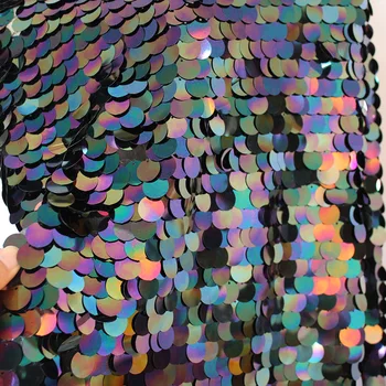 Big Bleščicami (18 mm) Mavrična Sparkly Vezenje Bleščica Tkanine Kartuša Za Oblačila Stranka, Božični Okraski, 50