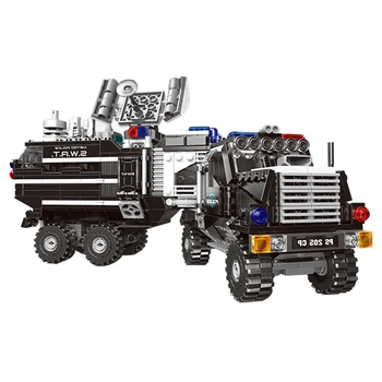 895pcs City Policijska Postaja Avto Robot gradniki Za Mesto SWAT Ekipa Tovornjak Hiša Opeke Tehnika Diy Igrača Za Fante, Otroci